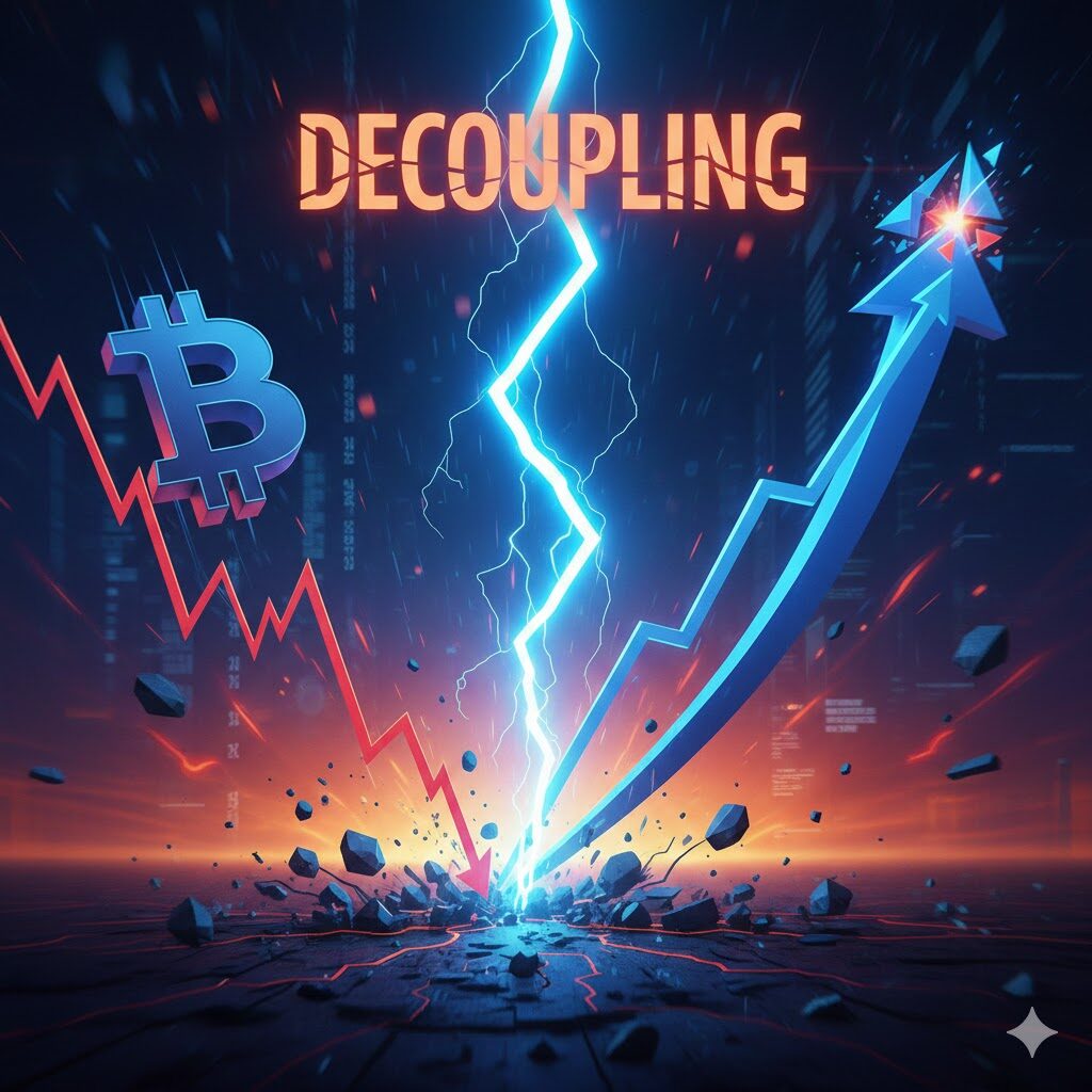 비트코인 나스닥 디커플링 현상과 달러 신용경색 위기 징후 분석